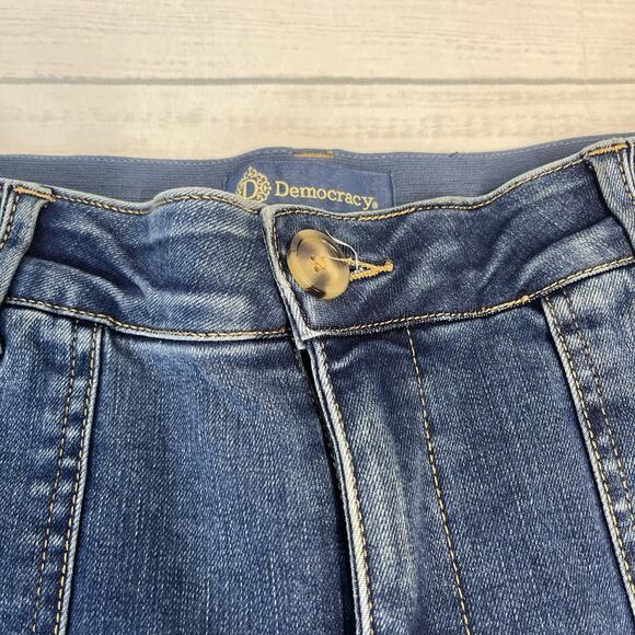 Democracy Jeans Pants sz 10 Pet Denim "Ab"solution Stretch Cargo Buttons Pockets - Picture 5 of 14